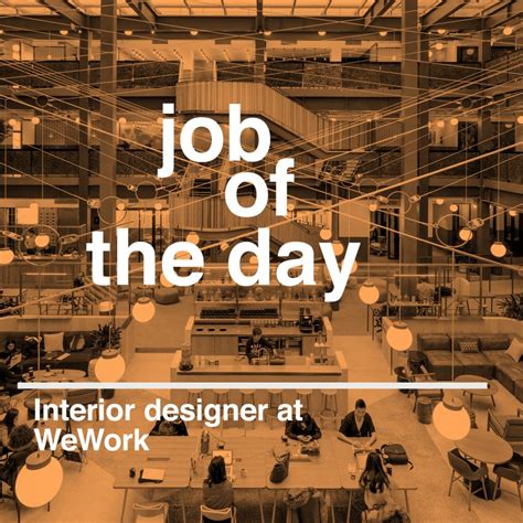 Job Of The Day Interior Designer At Wework Dezeen Bloglovin