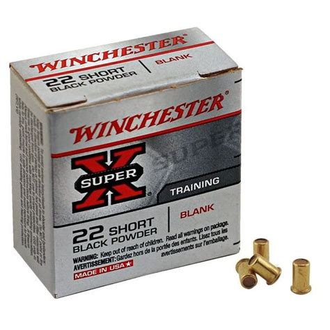Winchester Super X Ammunition 22 Short Black Powder Blank Box Of 50