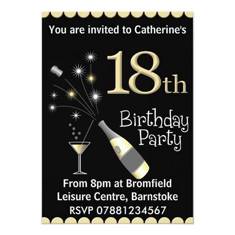 18th Birthday Party Invitation Uk