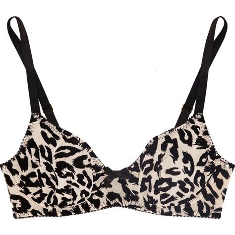 Lagent By Agent Provocateur Lucila Flocked Stretch Mesh Plunge Bra Leopard Print Bra Plunge