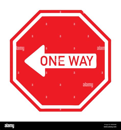 One Way Sign Stock Vector Image And Art Alamy