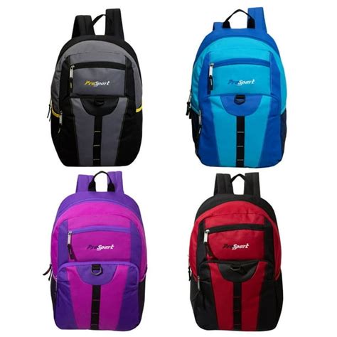 Pro Sport 17 Daisy Chain Bulk Backpacks In 4 Assorted Colors With