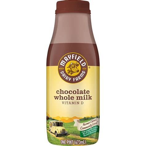Whole Chocolate Milk Plastic Pint Mayfield Dairy Farms®