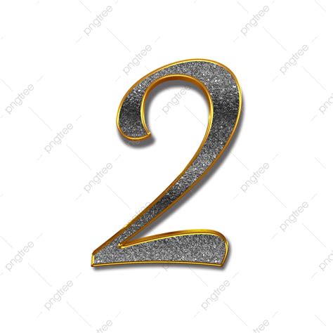 Luxury Gold 3d Vector 2 3d Gold Luxury 2 Number Elephant Png Image