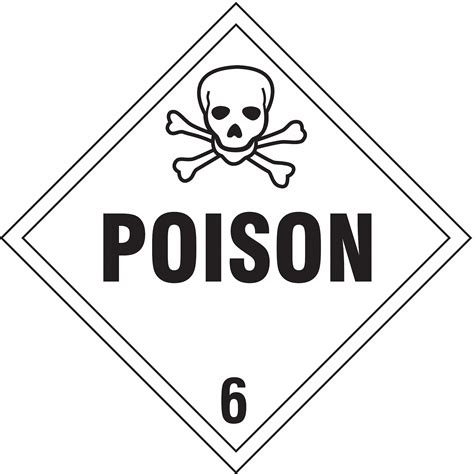 Poison 10 34 In Label Wd Dot Container Placard 8fm39dotp 0047 Ps