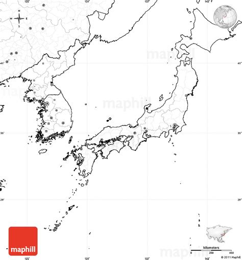 Blank maps of japan, outline maps of japan and maps showing the location of japan within asia. Blank Simple Map of Japan, no labels
