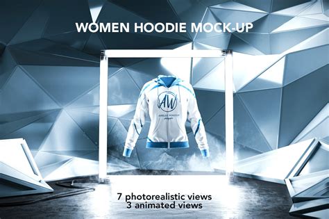 Download Women Hoodie Mock-up/Animated shots | Creative Photoshop Templates ~ Creative Market
