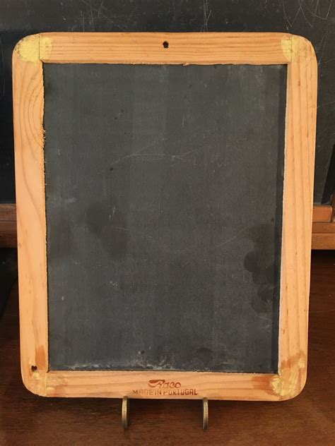 Small Vintage Chalkboard Slate Chalkboard Made In Portugal Etsy