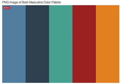 Bold Masculine Color Palette Masculine Color Palette Color Palette