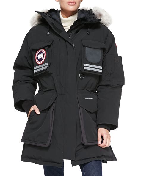 Canada Goose Snow Mantra Fur Hood Coat In Black Lyst