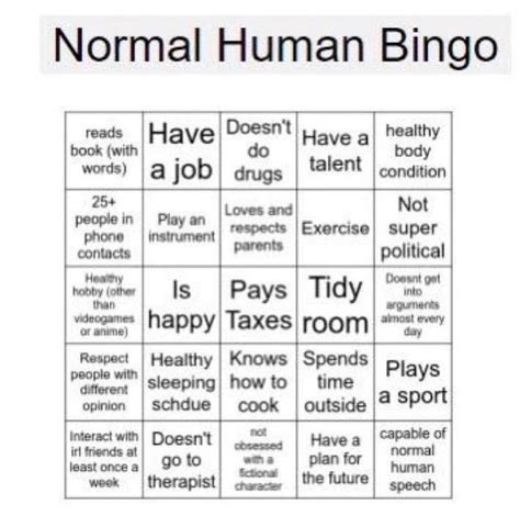 Normal Human Bingo Fandom