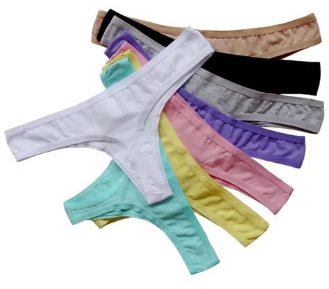 plus size xl xxl cotton sexy thong underwear women g string women s panties solid candy color