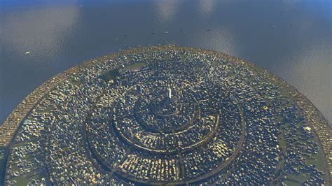 This Perfectly Round Cities Skylines Megacity Is A Work Of Art Grown