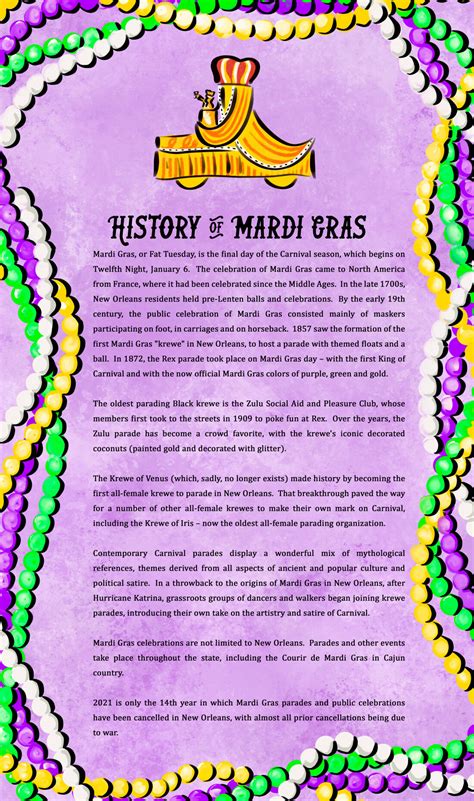 History Of Mardi Gras