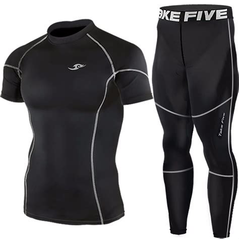 Mens Boys Top And Pants Set Sports Skins Base Layer Rugby Football