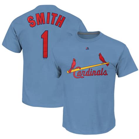 Majestic Ozzie Smith St Louis Cardinals Light Blue Cooperstown Player