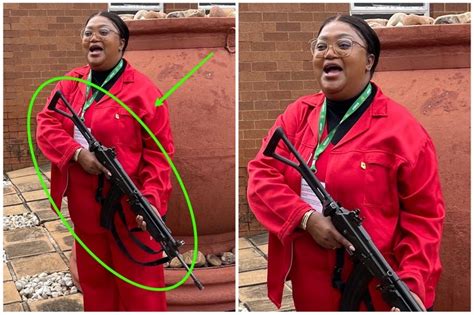 Eff Leader In Hot Water After Posting A Picture Holding A Machine Gun