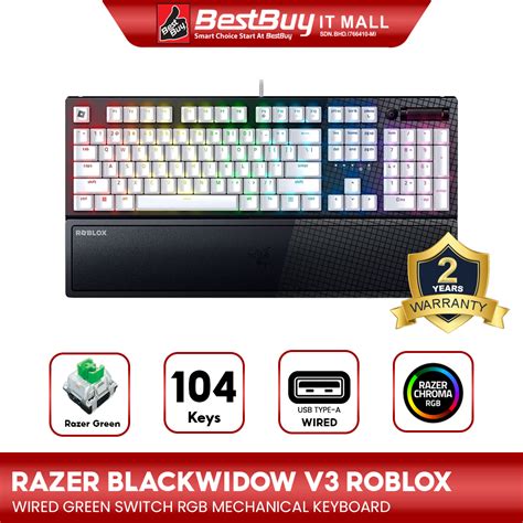 Razer Blackwidow V3 Mechanical Gaming Keyboard With Razer Chroma Rgb