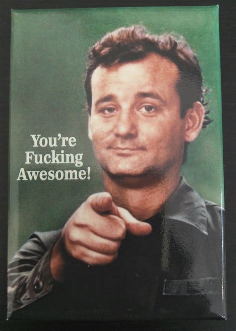You're F**king Awesome - Funny Fridge Magnet - Retro Humour - Bill Murray