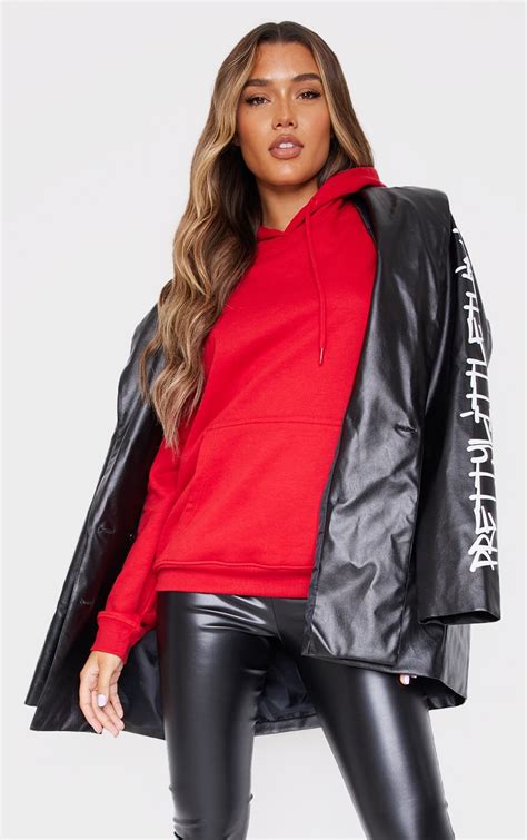 Red Ultimate Oversized Hoodie Prettylittlething