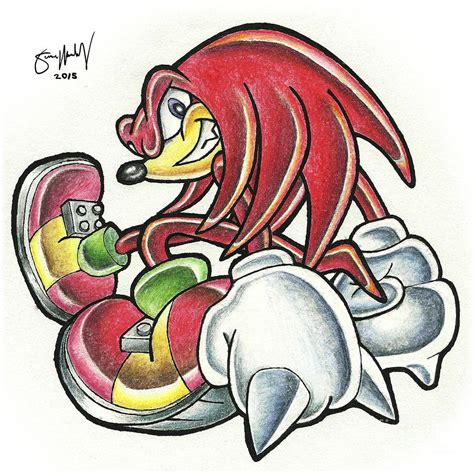 This is your last drawing step and here you will begin shaping out knuckles head and face. Knuckles Drawing Drawing by Simon Moulding