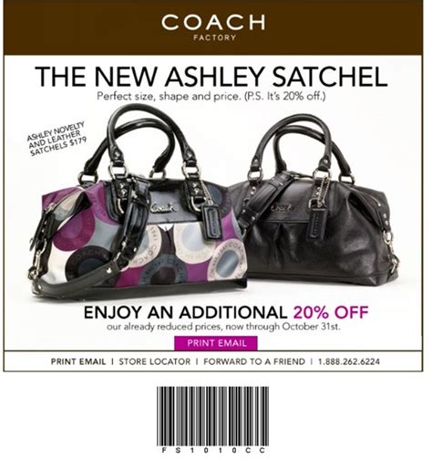 COACH Canada Factory Save an Additional 20% Printable Coupon - Canadian ...