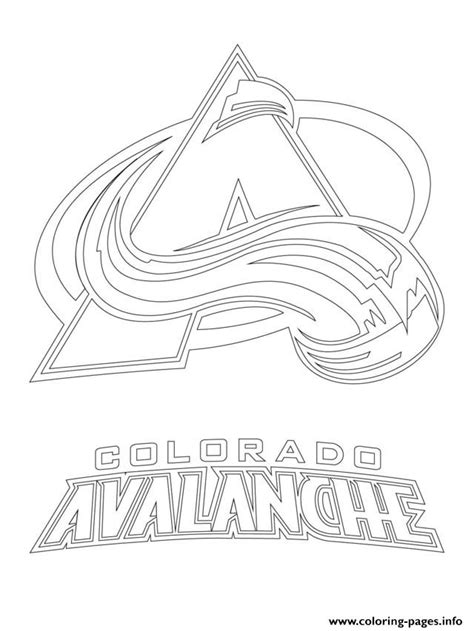 Opens in a new window; Colorado Avalanche Logo Nhl Hockey Sport1 Coloring Pages ...