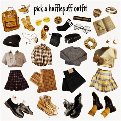 Make Your Own Hufflepuff Inspired Outfit Niche Harry Potter Outfits