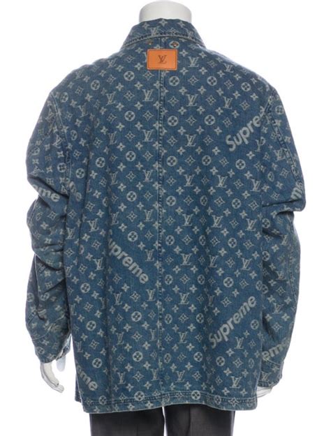 Louis Vuitton X Supreme 2017 Monogram Jacquard Denim Denim Jacket