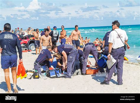 Miami Beach Floridaatlantic Oceanwaterfire Rescueemergencycpr