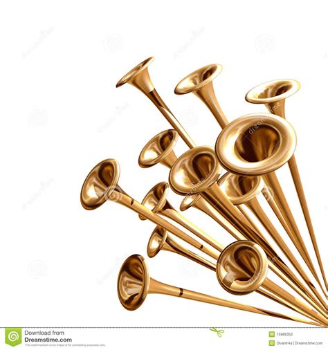 Announcing trumpets stock illustration. Image of loud - 15966353
