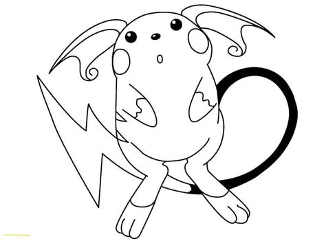 Raichu de Pokémon para colorear imprimir e dibujar Dibujos Colorear