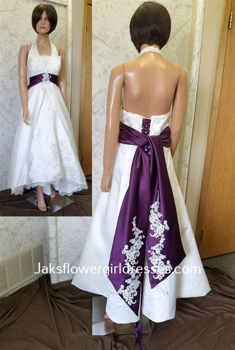 Wedding Dress With Purple Accents Ariella Myanna