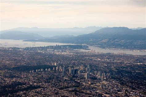 Fraser Valley Lower Mainland Vancouver City Aerial Stock Photo Image