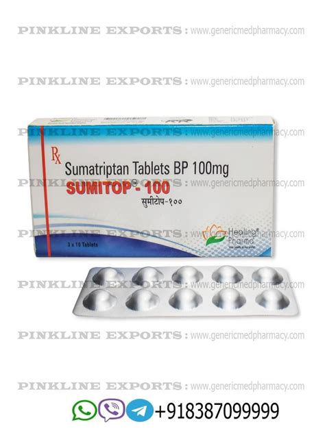 Sumitop 100 Mg Sumatriptan Tablets 10 X 10 Treatment Migraine At