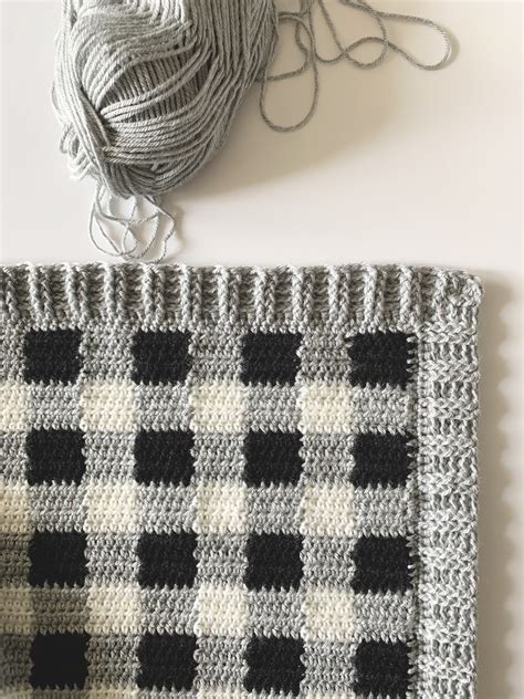 Half Double Crochet Gingham Blanket Daisy Farm Crafts