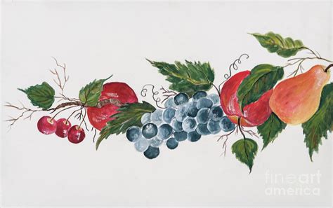 Applespears And Grapes Painting By Pati Pelz Fine Art America