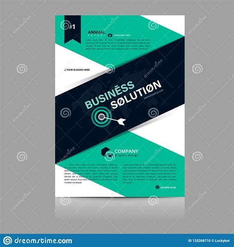 Simple Business Flyer Template A4 Size Design Stock Vector
