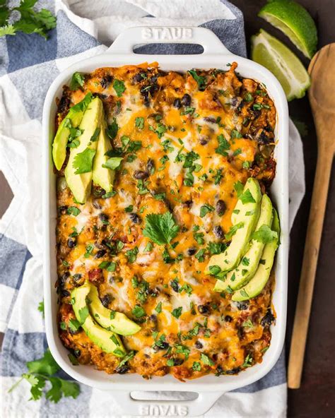 Stir in the chicken, mushrooms, olives, soup, milk and noodles. Mexican Chicken Quinoa Casserole