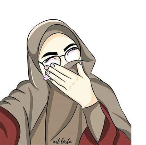 Wanita Muslimah Cantik Kartun Berhijab Download Wallpaper Kartun