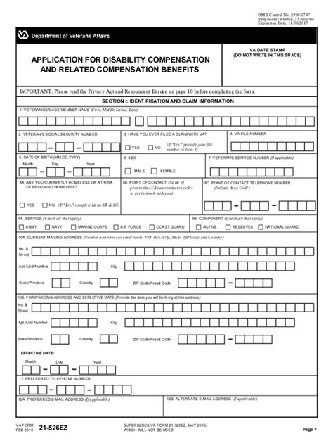 2016 Form Va 21 526ez Fill Online Printable Fillable Blank Pdffiller