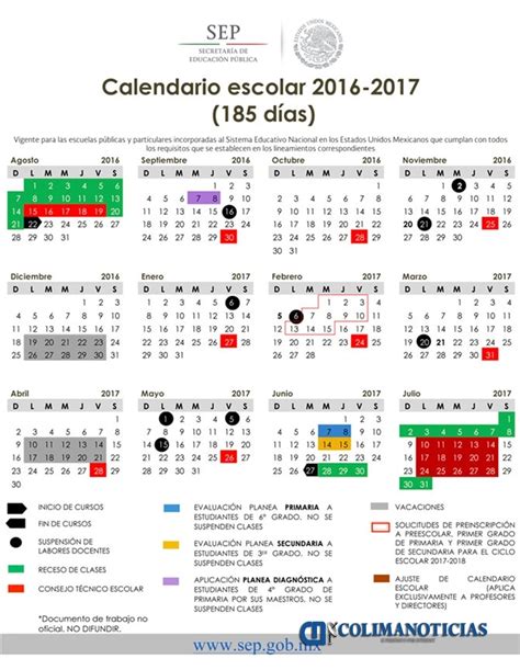 Sep Publica Dos Calendarios Escolares Para El Ciclo Escolar 2016 2017