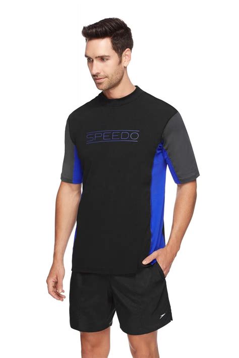 Speedo Mens Speed Soot Motion Relax Short Sleeve Rashie