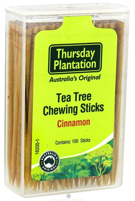 thursday plantation tea tree cinnamon chewing sticks shop oral hygiene at h e b