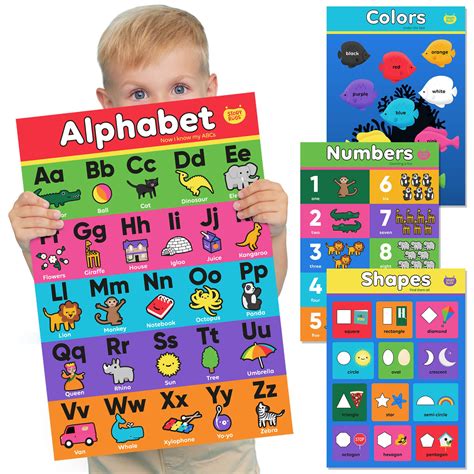 Buy 4 Pack Alphabet S For Preschoolers Numbers Shapes Colors