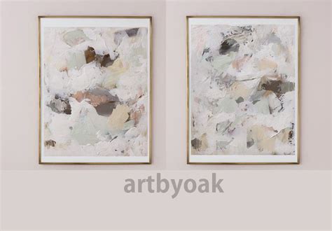 Soft Color Abstract Artmodern Painting Small Abstract Etsy Canada