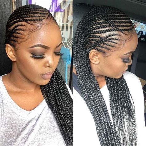 The cornrows are braided into a stylish design and have blonde running through them. Pin on StayGlam Hairstyles