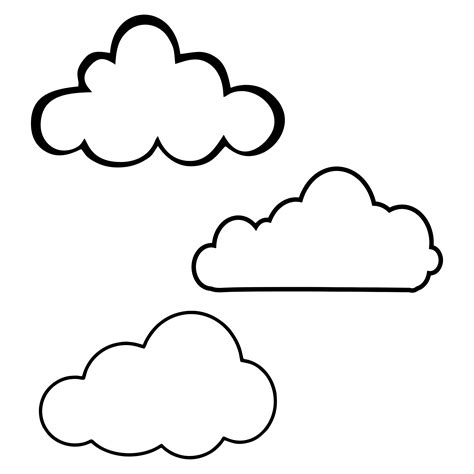 Printable Cloud Shape Template If You Would Like To Make One Using