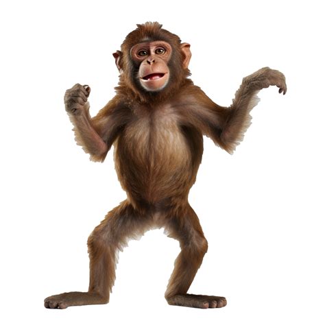 Happy Monkey Isolated On Background With Generative Ai 24508918 Png