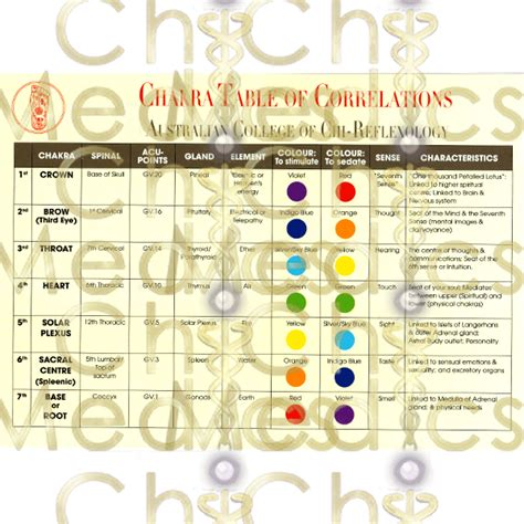 Chi Medics ™ Via The Feet Chakra Colour Foot Chart Chi Medics